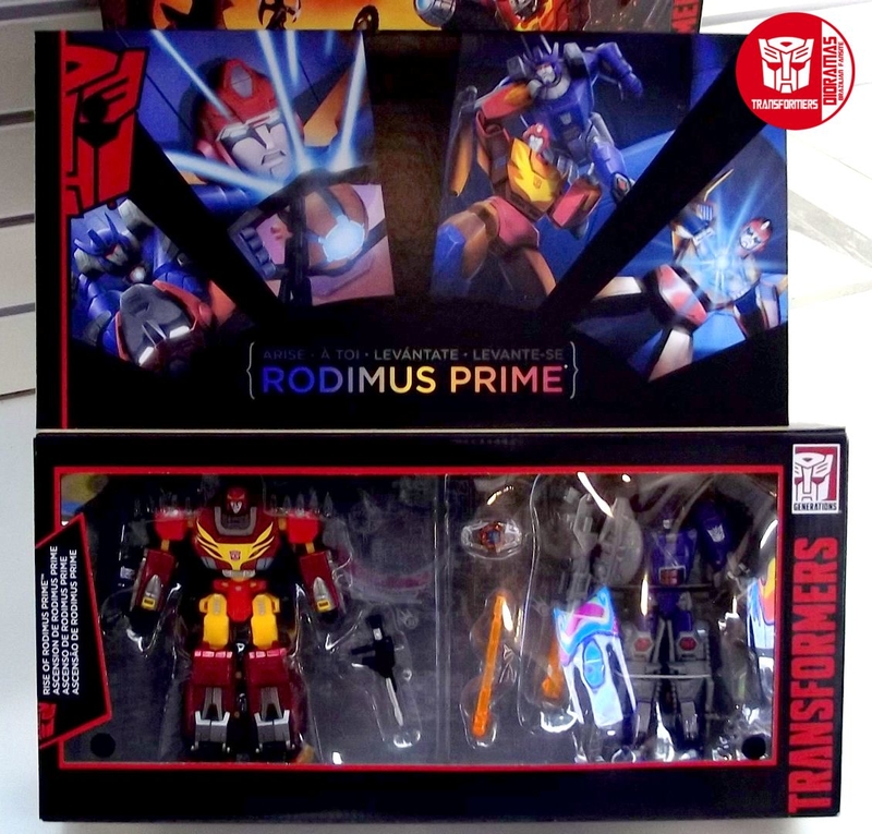 Rise of Rodimus Prime Box: Titanium Rodimus vs Universe Galvatron